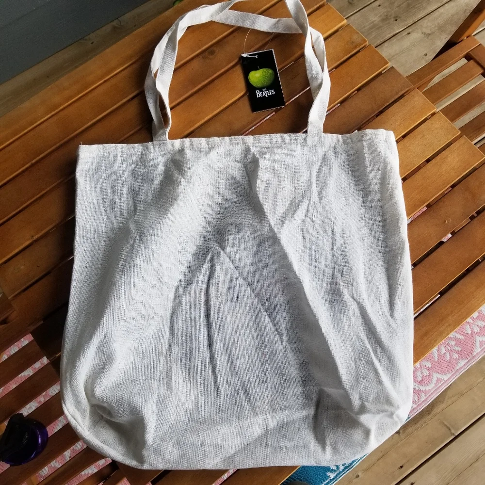 ❌️❌️SOLD❌️❌️The Beatles Cream Colored Cotton Tote Bag - Picture 8 of 8